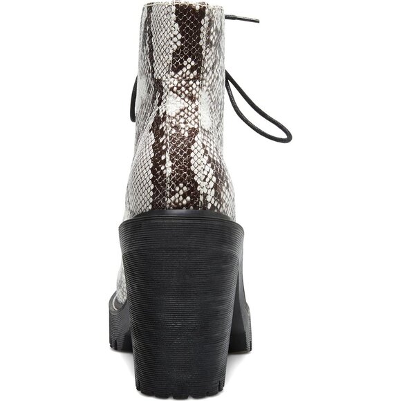 Madden Girl Snakeskin Platform Lace-Up Ankle Boots Size 8 - Picture 3 of 11